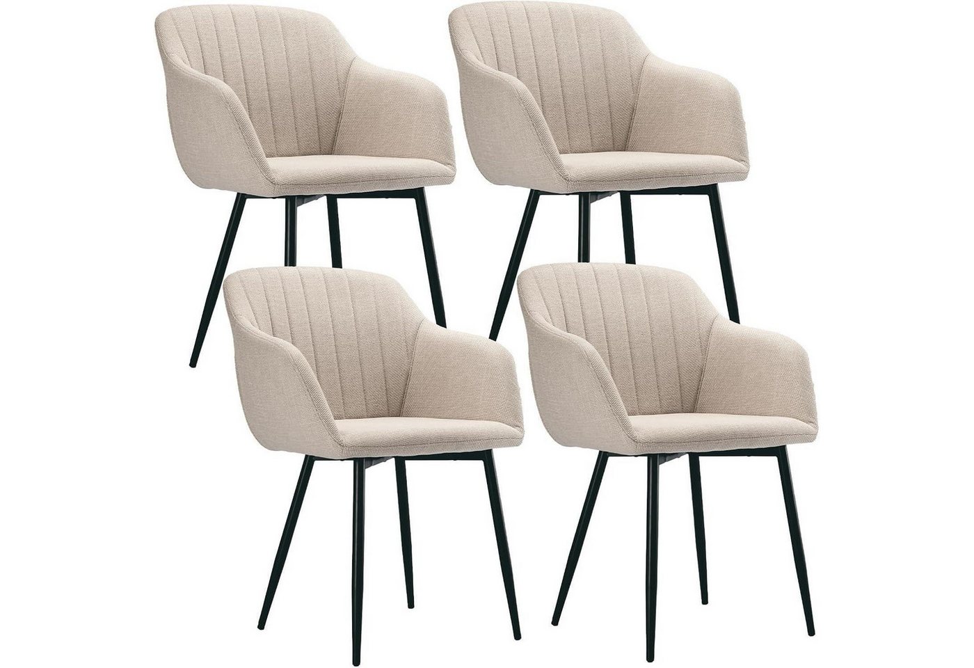 LuxusKollektion Esszimmerstuhl Esszimmerstühle Polsterstuhl Armlehne Polyester 4er Beige LuxusKollektion Esszimmerstuhl Esszimmerstühle Polsterstuhl Armlehne Polyester 4er Beige von LuxusKollektion