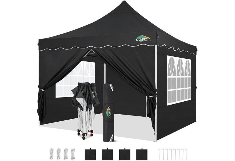 LuxusKollektion Faltpavillon Faltpavillon 3x3 Wasserdicht Stabil mit Seitenwänden Sandsack von LuxusKollektion