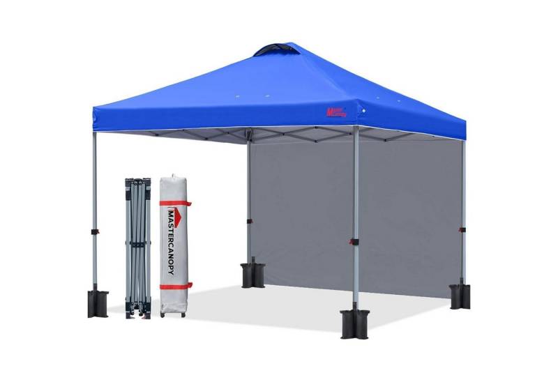 LuxusKollektion Faltpavillon Faltpavillon Seitenwand Entlüftung Markt Garten 2x2M Blau von LuxusKollektion