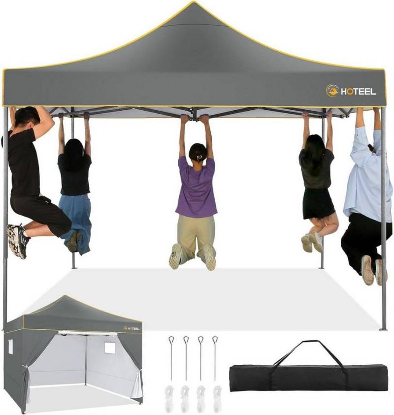 Hoteel Faltpavillon HOTEEL Faltpavillon 3x3 Wasserdicht Stabil Winterfest mit 4 von Hoteel