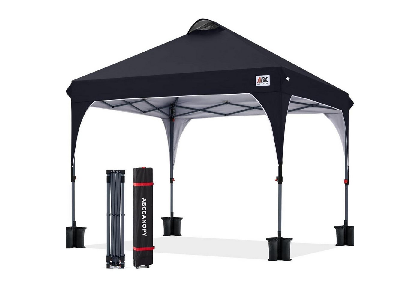 LuxusKollektion Faltpavillon Pavillon 2.5x2.5M wasserdicht PopUp Sonnenschutz 2,4X2,4M Schwarz LuxusKollektion Faltpavillon Pavillon 2.5x2.5M wasserdicht PopUp Sonnenschutz 2,4X2,4M Schwarz von LuxusKollektion