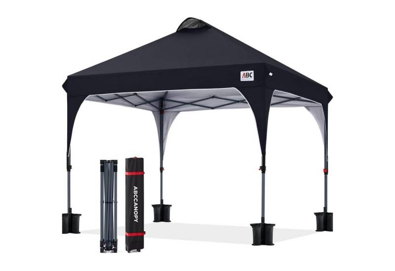 LuxusKollektion Faltpavillon Pavillon 2.5x2.5M wasserdicht PopUp Sonnenschutz 2,4X2,4M Schwarz von LuxusKollektion