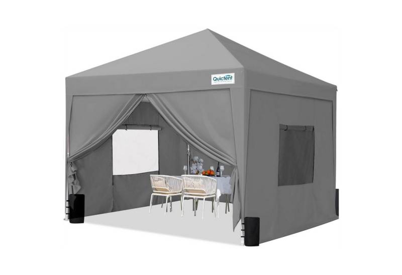 Quictent Faltpavillon Pavillon 3x3 mit 4 Seitenteilen Wasserdicht Stabil Winterfest Grau Quictent Faltpavillon Pavillon 3x3 mit 4 Seitenteilen Wasserdicht Stabil Winterfest Grau von Quictent