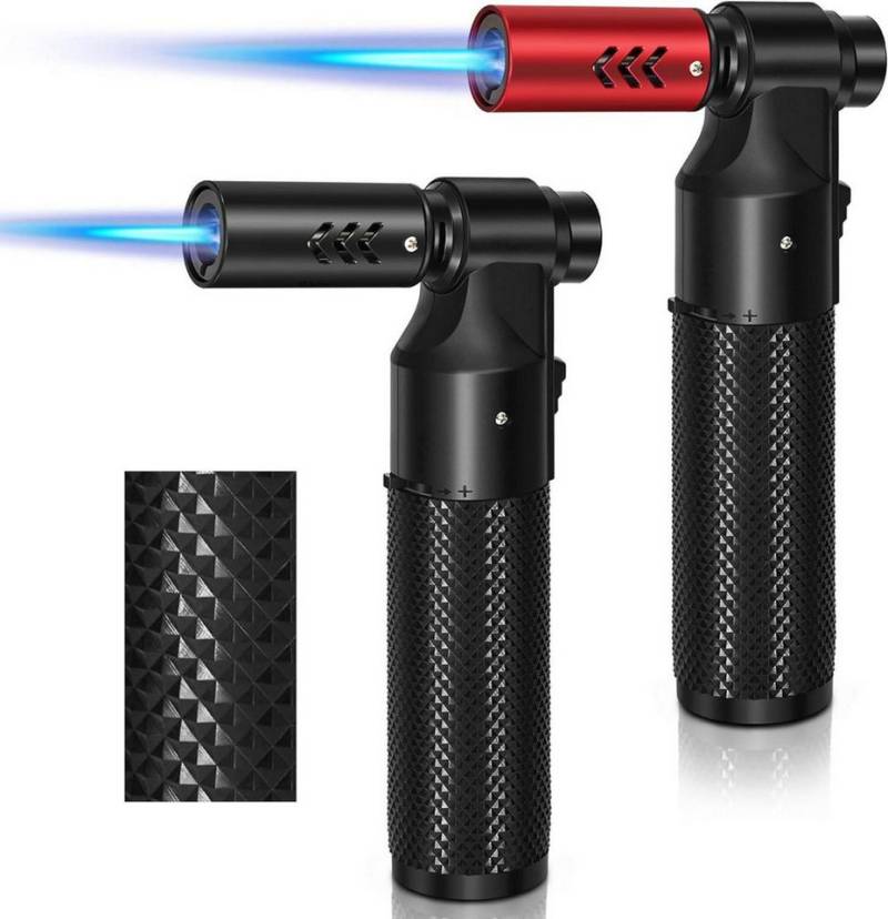 wanbro Feuerzeuge 2er Set Küchenbrenner Jetflamme Butangas nachfüllbar Creme Brulee von wanbro