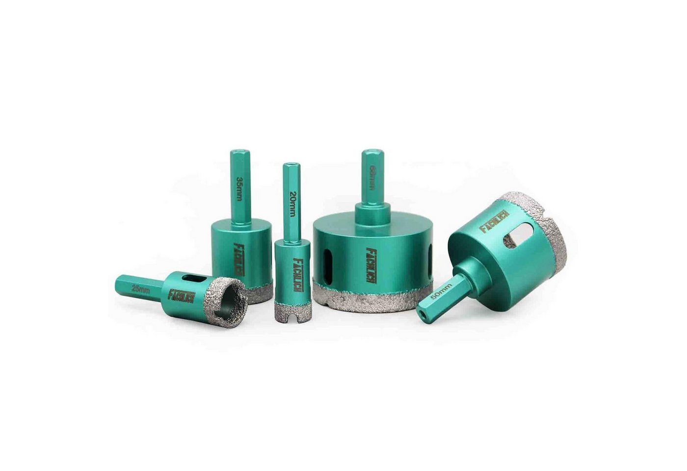 LuxusKollektion Fliesenbohrer Diamantbohrer Set 20/25/35/50/68mm Sechskantschaft für Fliesen LuxusKollektion Fliesenbohrer Diamantbohrer Set 20/25/35/50/68mm Sechskantschaft für Fliesen von LuxusKollektion