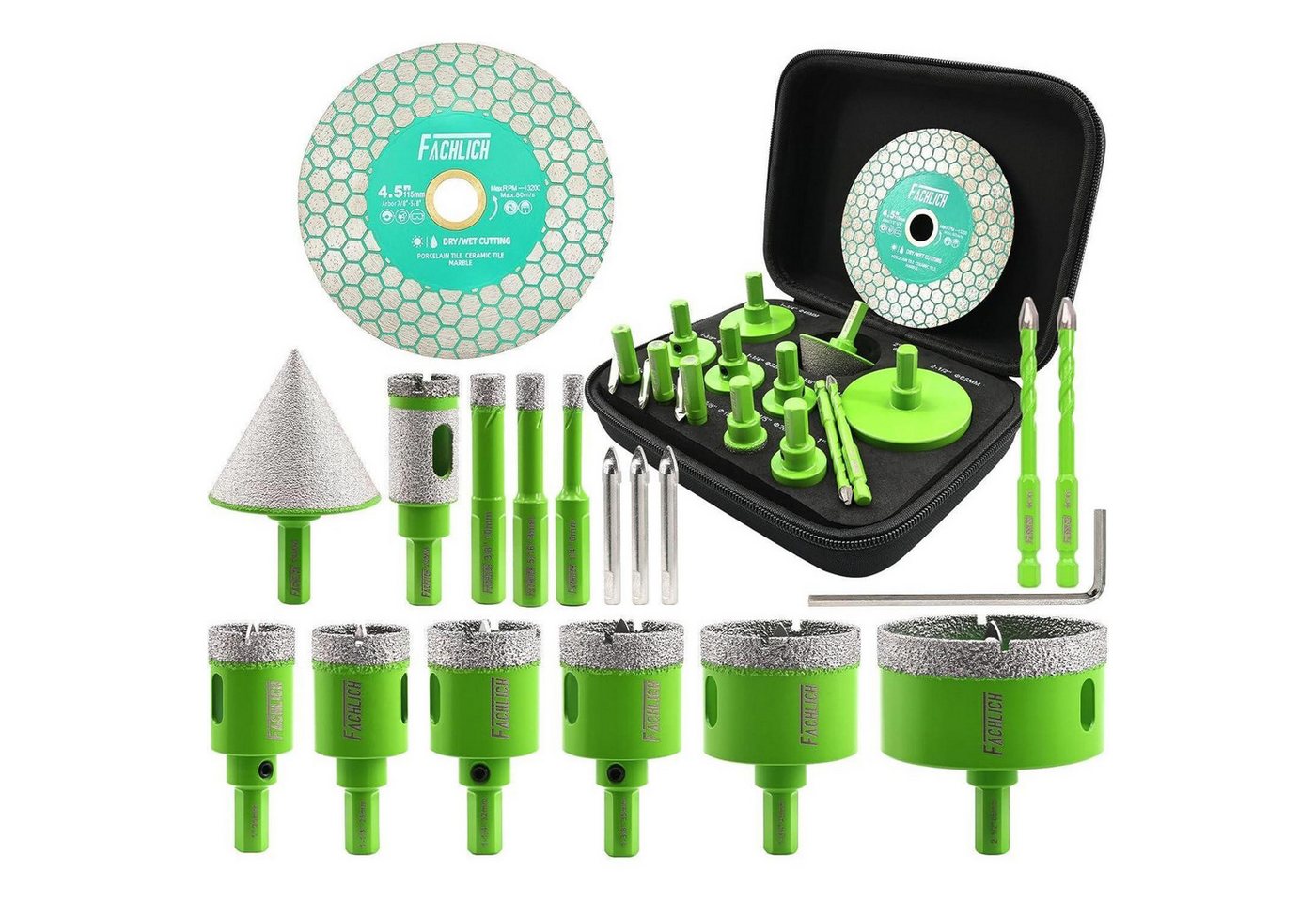 LuxusKollektion Fliesenbohrer Fliesenbohrer Diamant 6mm 65mm Lochsäge Porzellan Keramik GRÖSSE-1 LuxusKollektion Fliesenbohrer Fliesenbohrer Diamant 6mm 65mm Lochsäge Porzellan Keramik GRÖSSE-1 von LuxusKollektion