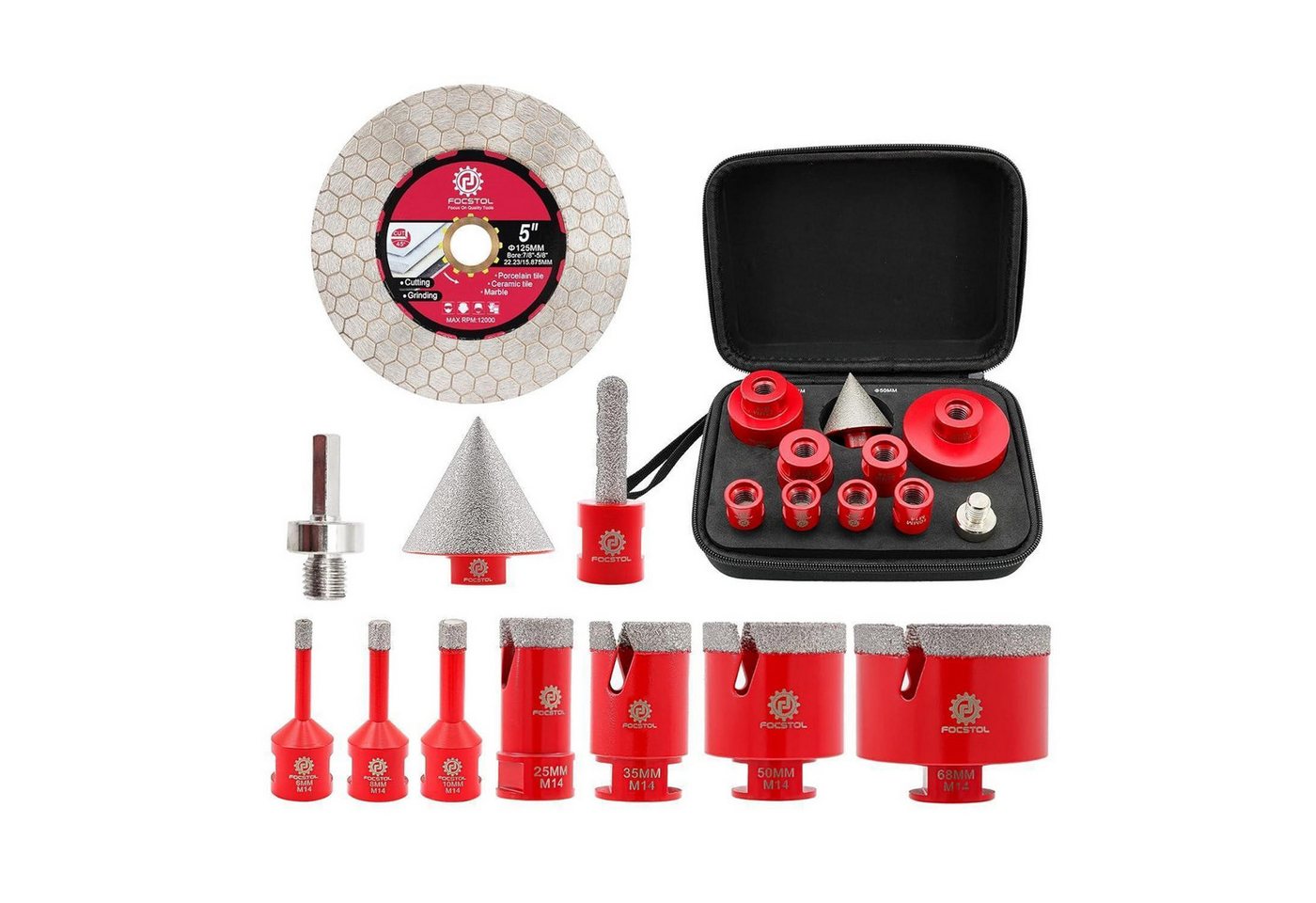 LuxusKollektion Fliesenbohrer Fliesenbohrer Set Diamant Lochsäge M14 Porzellan Keramik KIT6 LuxusKollektion Fliesenbohrer Fliesenbohrer Set Diamant Lochsäge M14 Porzellan Keramik KIT6 von LuxusKollektion