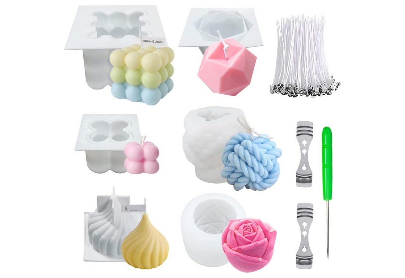 LuxusKollektion Formkerze 6Pcs Kerzenformen Zum Gießen Kerzen Formen Silikon DIY Kit Duftkerze LuxusKollektion Formkerze 6Pcs Kerzenformen Zum Gießen Kerzen Formen Silikon DIY Kit Duftkerze von LuxusKollektion