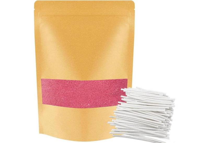 LuxusKollektion Formkerze Kerzensand 1KG 50 Dochte 5cm Wachsgranulat Rot 1KG mit 50 Docht von LuxusKollektion