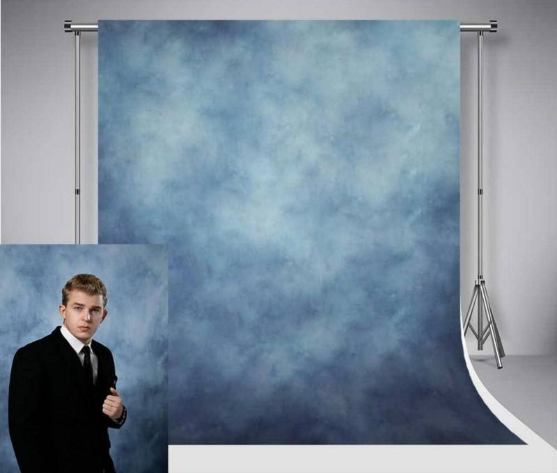 Kate Fototapete Blau Fotografie Hintergrund 2,5x2,5m Baby Porträt Studio Mikrofaser von Kate