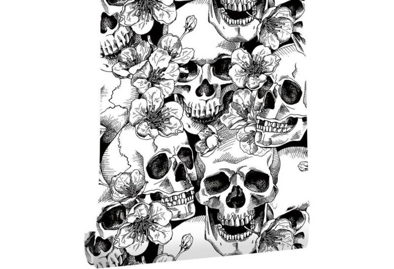 LuxusKollektion Fototapete Fototapete selbstklebend Blumen 44x300cm Schädel 0.4W x 3L m LuxusKollektion Fototapete Fototapete selbstklebend Blumen 44x300cm Schädel 0.4W x 3L m von LuxusKollektion