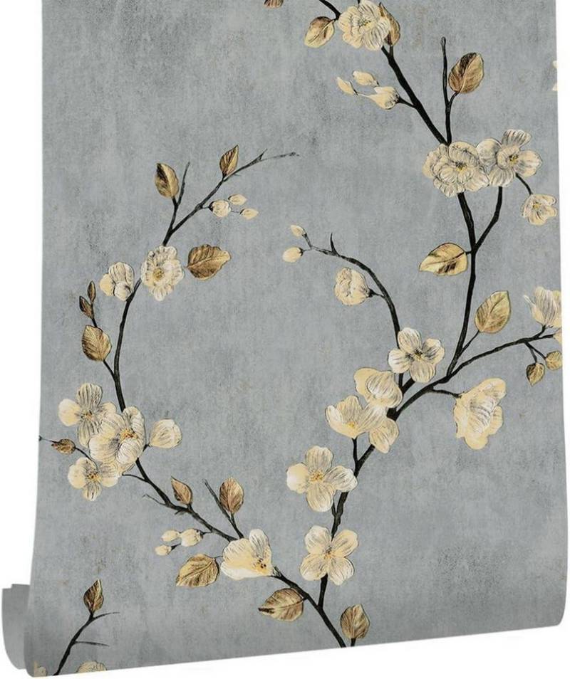 myforHD Fototapete Selbstklebende Fototapete Blumen Vintage Wanddeko 0.4W x 6L m von myforHD