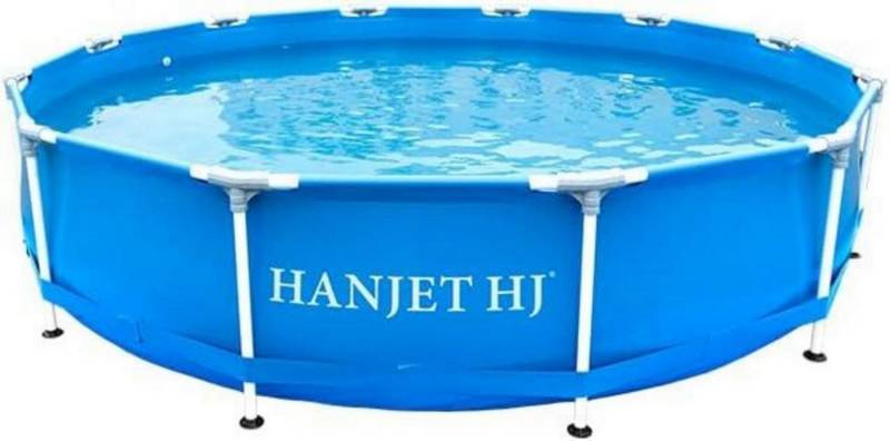 Hanjet HJ Framepool Frame Pool Metallrahmen Schwimmbecken Planschbecken Ø366x76 cm Blau von Hanjet HJ