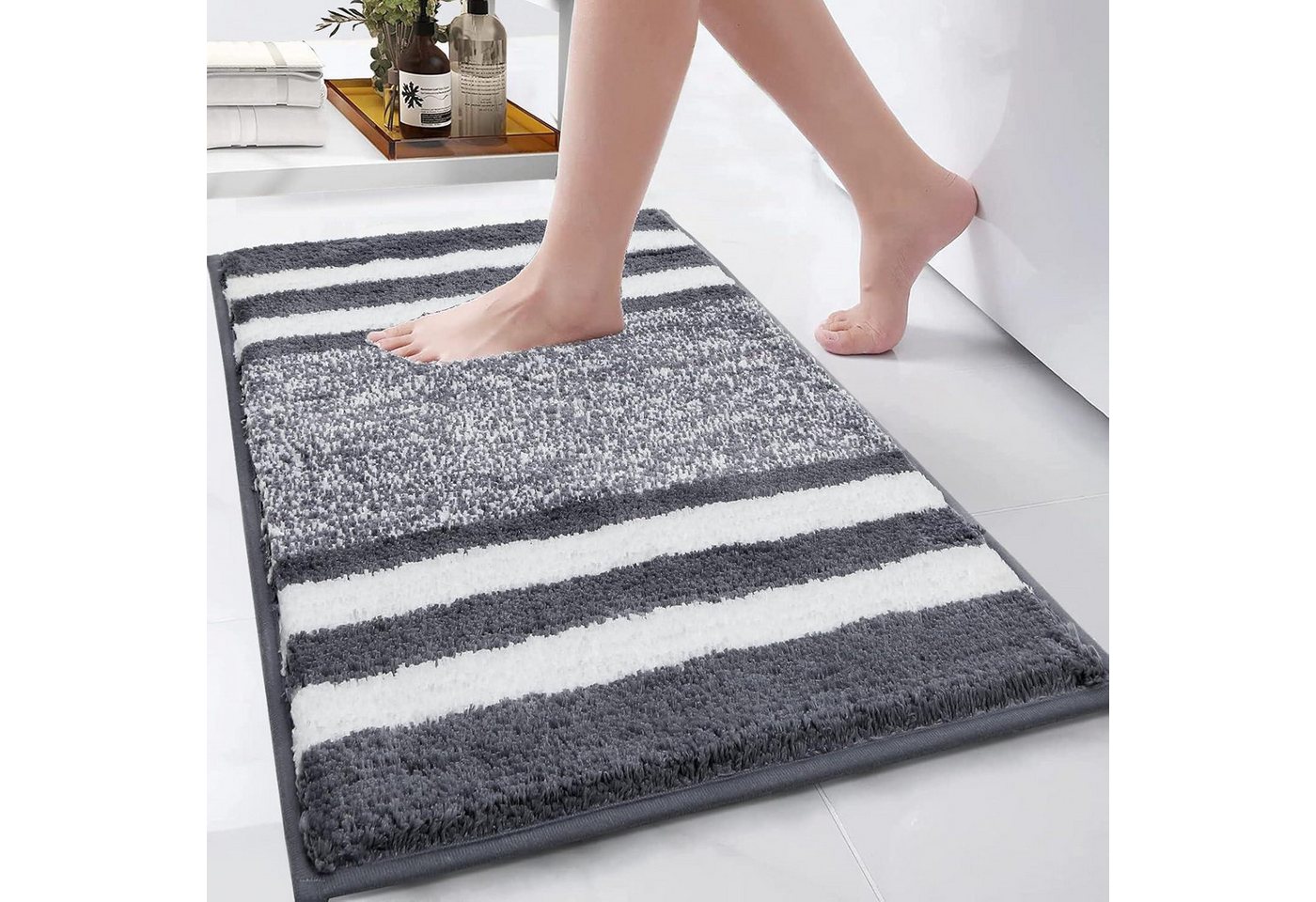 Pauwer Fußmatte Badematte Weich Saugfähig-ter Badevorleger Mikrofaser dunkelgrau 45x65 Pauwer Fußmatte Badematte Weich Saugfähig-ter Badevorleger Mikrofaser dunkelgrau 45x65 von Pauwer