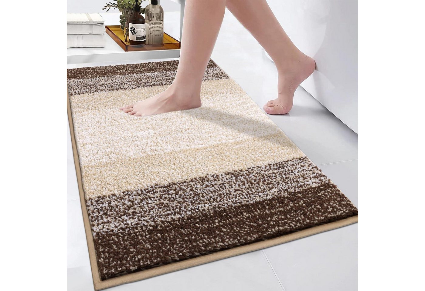 LuxusKollektion Fußmatte Badematte rutschfest waschbar wasserabsorbierend Kaffee 45 x 65 cm LuxusKollektion Fußmatte Badematte rutschfest waschbar wasserabsorbierend Kaffee 45 x 65 cm von LuxusKollektion