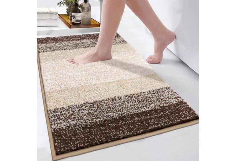 LuxusKollektion Fußmatte Badematte rutschfest waschbar wasserabsorbierend Kaffee 45 x 65 cm von LuxusKollektion