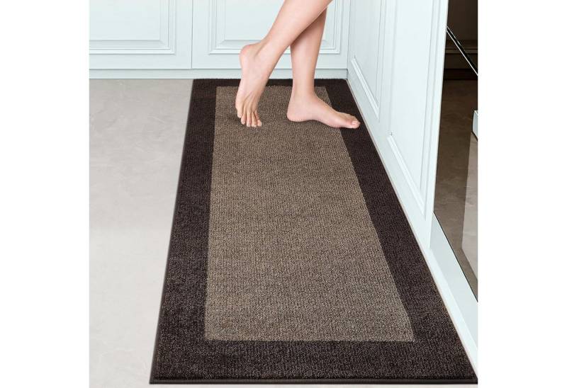 LuxusKollektion Fußmatte Schmutzfangmatte Läufer Fußmatte 60 x 150 cm (Rechteckig) Braun von LuxusKollektion