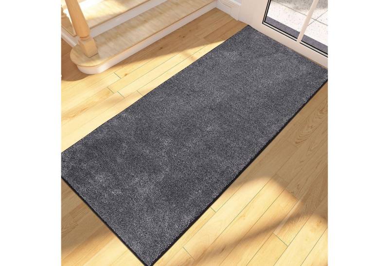LuxusKollektion Fußmatte Schmutzfangmatte Sauberlaufmatte 60 x 150 cm (Rechteckig) Dunkelgrau von LuxusKollektion