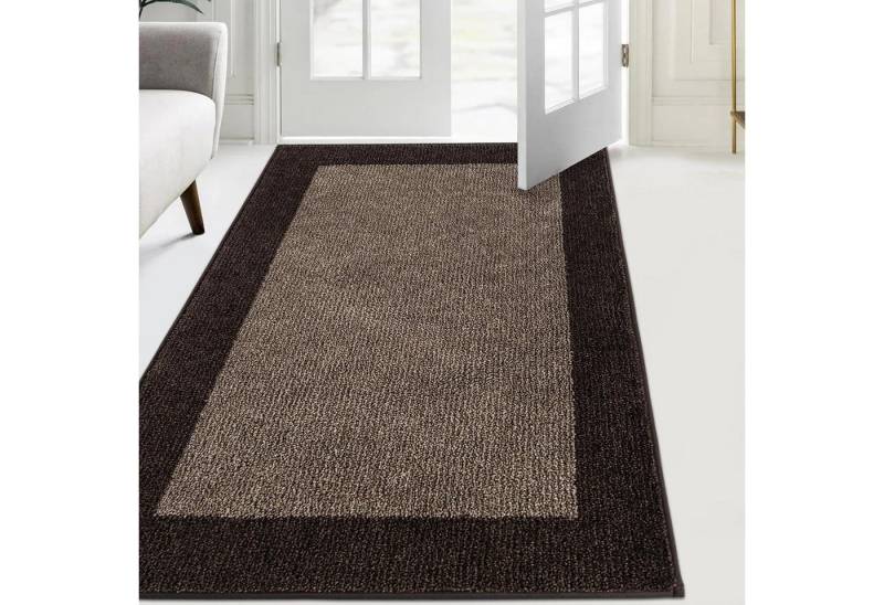 LuxusKollektion Fußmatte Schmutzfangmatte rutschfest waschbar 86 x 150 cm (Rechteckig) Braun von LuxusKollektion