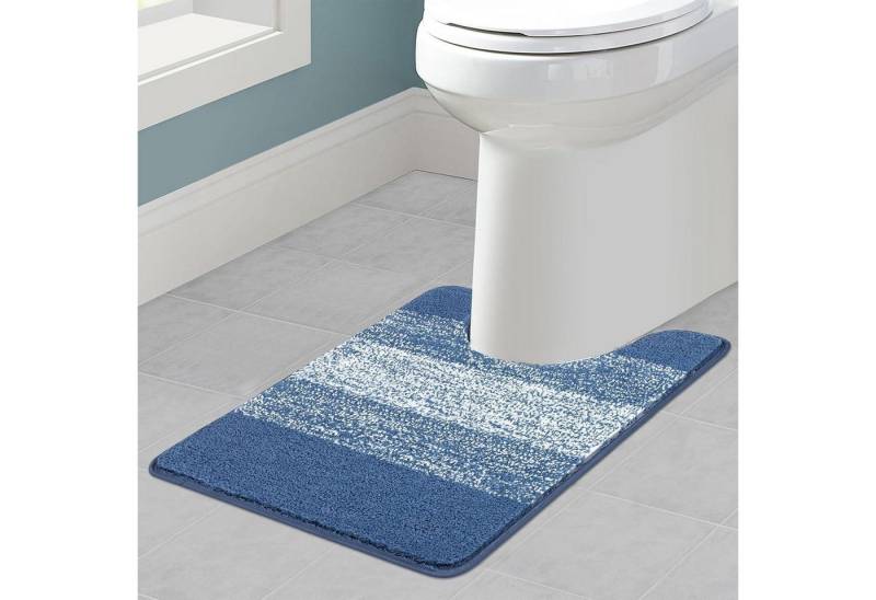 LuxusKollektion Fußmatte WC Teppich U Form Badvorleger rutschfest waschbar Blau 50 x 60 cm LuxusKollektion Fußmatte WC Teppich U Form Badvorleger rutschfest waschbar Blau 50 x 60 cm von LuxusKollektion