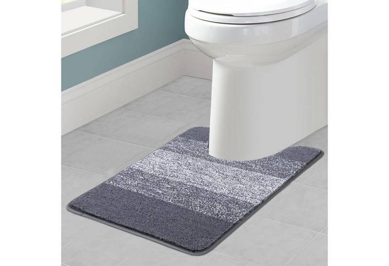 LuxusKollektion Fußmatte WC Teppich U Form saugfähig rutschfest waschbar Grau 50 x 60 cm LuxusKollektion Fußmatte WC Teppich U Form saugfähig rutschfest waschbar Grau 50 x 60 cm von LuxusKollektion
