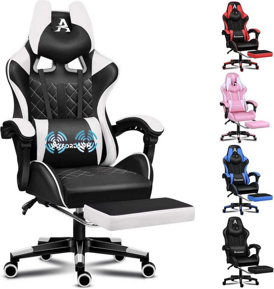 LuxusKollektion Gaming-Stuhl Bequemer Gaming-Bürostuhl mit Fußstütze und LuxusKollektion Gaming-Stuhl Bequemer Gaming-Bürostuhl mit Fußstütze und von LuxusKollektion