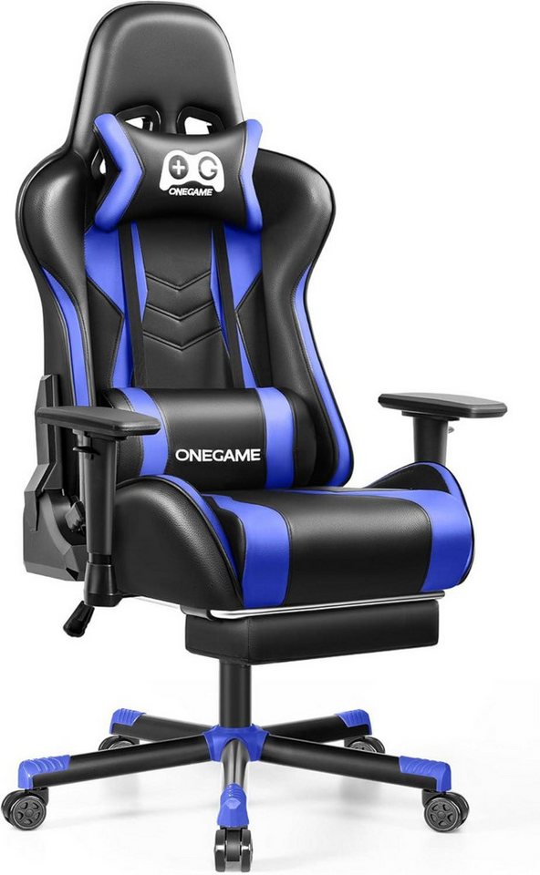 LuxusKollektion Gaming-Stuhl Ergonomischer Gaming Stuhl hohe Rückenlehne verstellbare Armlehnen von LuxusKollektion