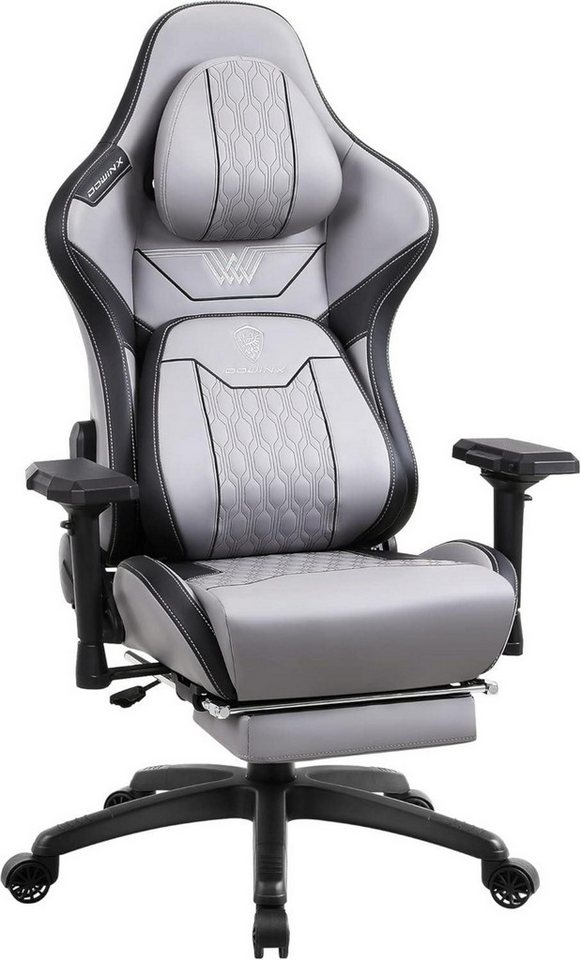 LuxusKollektion Gaming-Stuhl Gaming Stuhl 4D Armlehnen Ergonomischer Gamer Stuhl Fußstütze PU Leder von LuxusKollektion