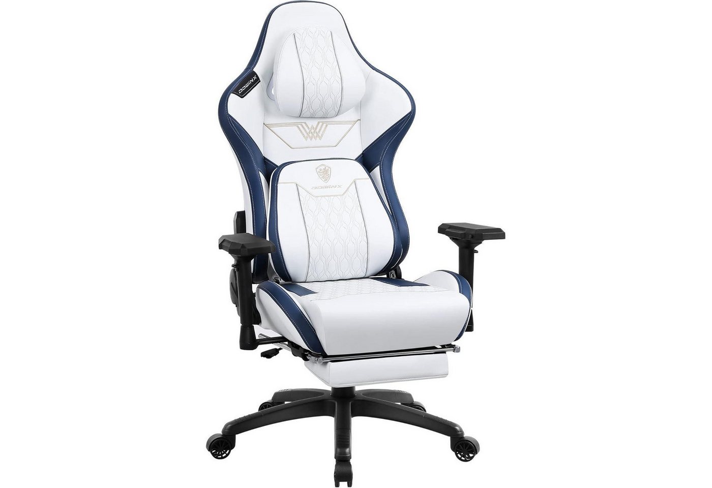 LuxusKollektion Gaming-Stuhl Gaming Stuhl 4D Armlehnen Fußstütze Lordosenstütze 180kg Weiß LuxusKollektion Gaming-Stuhl Gaming Stuhl 4D Armlehnen Fußstütze Lordosenstütze 180kg Weiß von LuxusKollektion