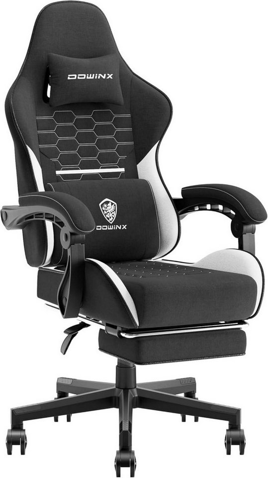 LuxusKollektion Gaming-Stuhl Gaming Stuhl Bürostuhl Massage Stoff Schwarz Weiß Ergonomisch LuxusKollektion Gaming-Stuhl Gaming Stuhl Bürostuhl Massage Stoff Schwarz Weiß Ergonomisch von LuxusKollektion