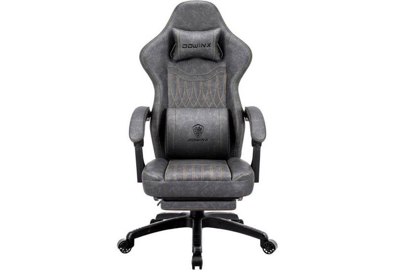 LuxusKollektion Gaming-Stuhl Gaming Stuhl Lendenstütze Massage Fußstütze Grau verbundene Armlehne LuxusKollektion Gaming-Stuhl Gaming Stuhl Lendenstütze Massage Fußstütze Grau verbundene Armlehne von LuxusKollektion