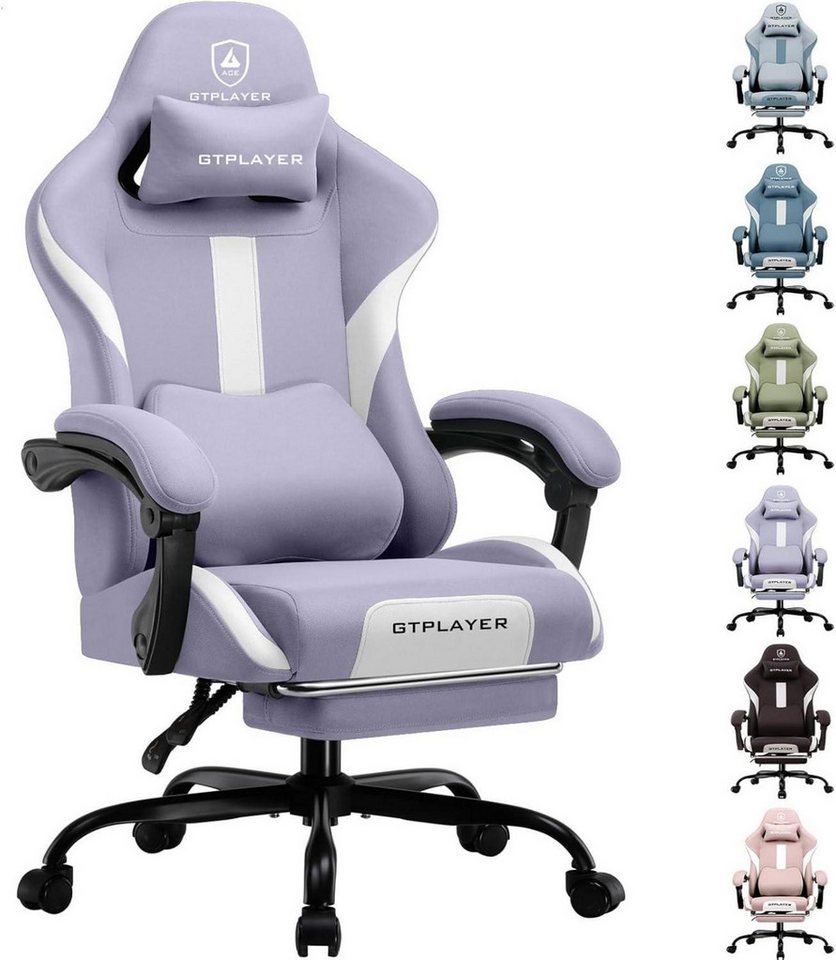 LuxusKollektion Gaming-Stuhl Gaming Stuhl Stoff Frühling Kissen Bürostuhl Fußstütze Ergonomisch von LuxusKollektion