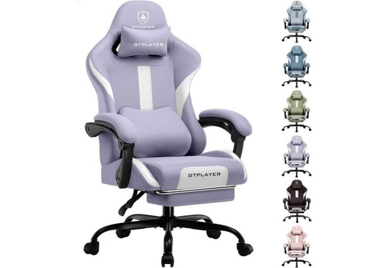 LuxusKollektion Gaming-Stuhl Gaming Stuhl Stoff Frühling Kissen Bürostuhl Fußstütze Ergonomisch von LuxusKollektion