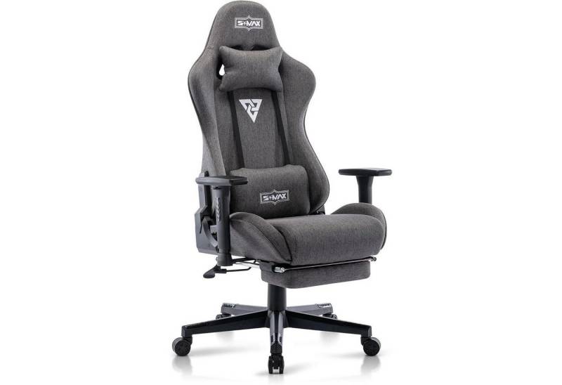 LuxusKollektion Gaming-Stuhl Gaming Stuhl Stoff Grau Fußstütze 3D Armlehne Rückenlehne Norm Grau LuxusKollektion Gaming-Stuhl Gaming Stuhl Stoff Grau Fußstütze 3D Armlehne Rückenlehne Norm Grau von LuxusKollektion