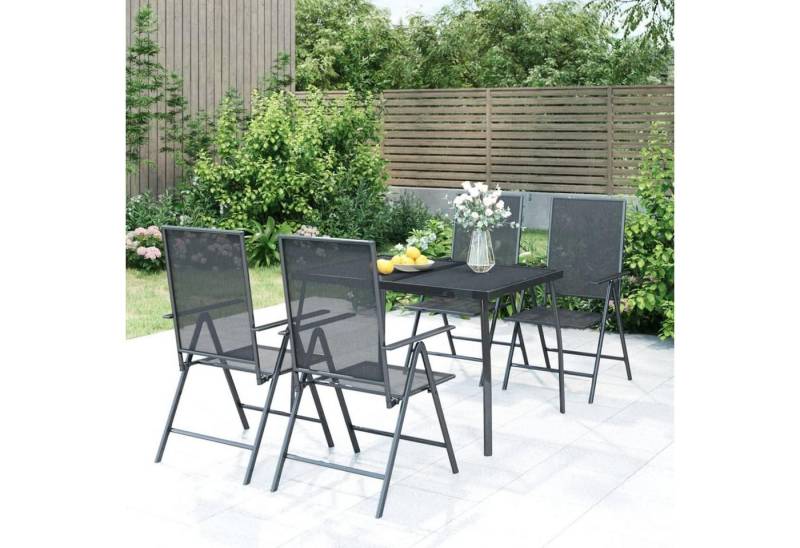 Capwee Garten-Essgruppe Garten Essgruppe 4 Personen Stühle Gartentisch Balkon Tisch von Capwee
