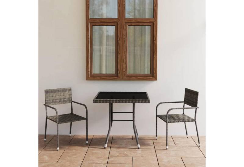 LuxusKollektion Garten-Essgruppe Gartengarnitur 2 Personen Tisch 3-tlg. 80 cm Tischlänge Anthrazit LuxusKollektion Garten-Essgruppe Gartengarnitur 2 Personen Tisch 3-tlg. 80 cm Tischlänge Anthrazit von LuxusKollektion