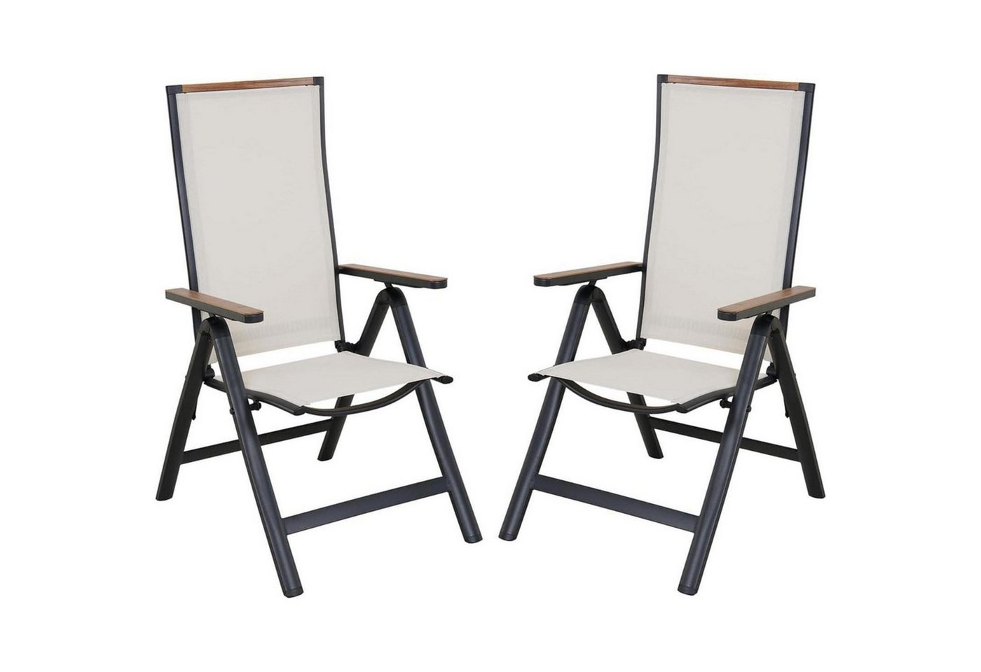 LuxusKollektion Gartenliege Aluminium Gartenstuhl klappbar 2er Set, Hochlehner mit 6-Fach LuxusKollektion Gartenliege Aluminium Gartenstuhl klappbar 2er Set, Hochlehner mit 6-Fach von LuxusKollektion