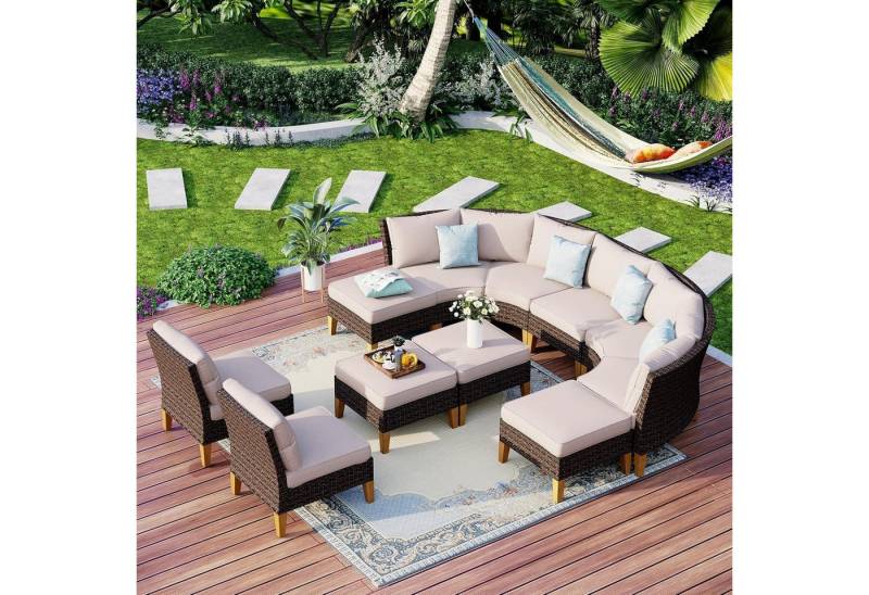 LuxusKollektion Gartenlounge-Set Lounge Set Polyrattan Wasserdicht Sitzgruppe Cr006-24-11_i1 von LuxusKollektion