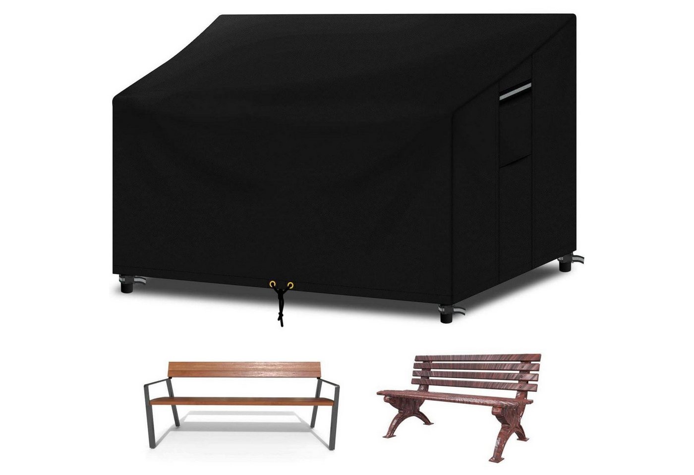 LuxusKollektion Gartenmöbel-Schutzhülle Außenbankbezug 2Sitzer Wasserdicht 6000d Schwarz 134x66x63 89cm LuxusKollektion Gartenmöbel-Schutzhülle Außenbankbezug 2Sitzer Wasserdicht 6000d Schwarz 134x66x63 89cm von LuxusKollektion
