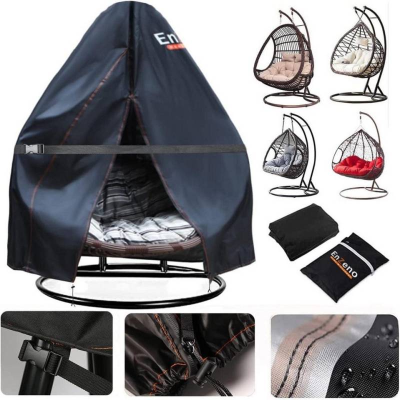 LuxusKollektion Gartenmöbel-Schutzhülle Outdoor Pod Doppel-Eierstuhlbezug wasserdicht 2-Sitzer von LuxusKollektion