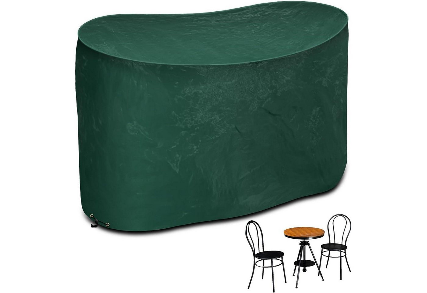 LuxusKollektion Gartenmöbel-Schutzhülle Tischabdeckung 2 Sitzer Wasserdicht 124*63*80cm Polyethylene (Pe) Grün von LuxusKollektion