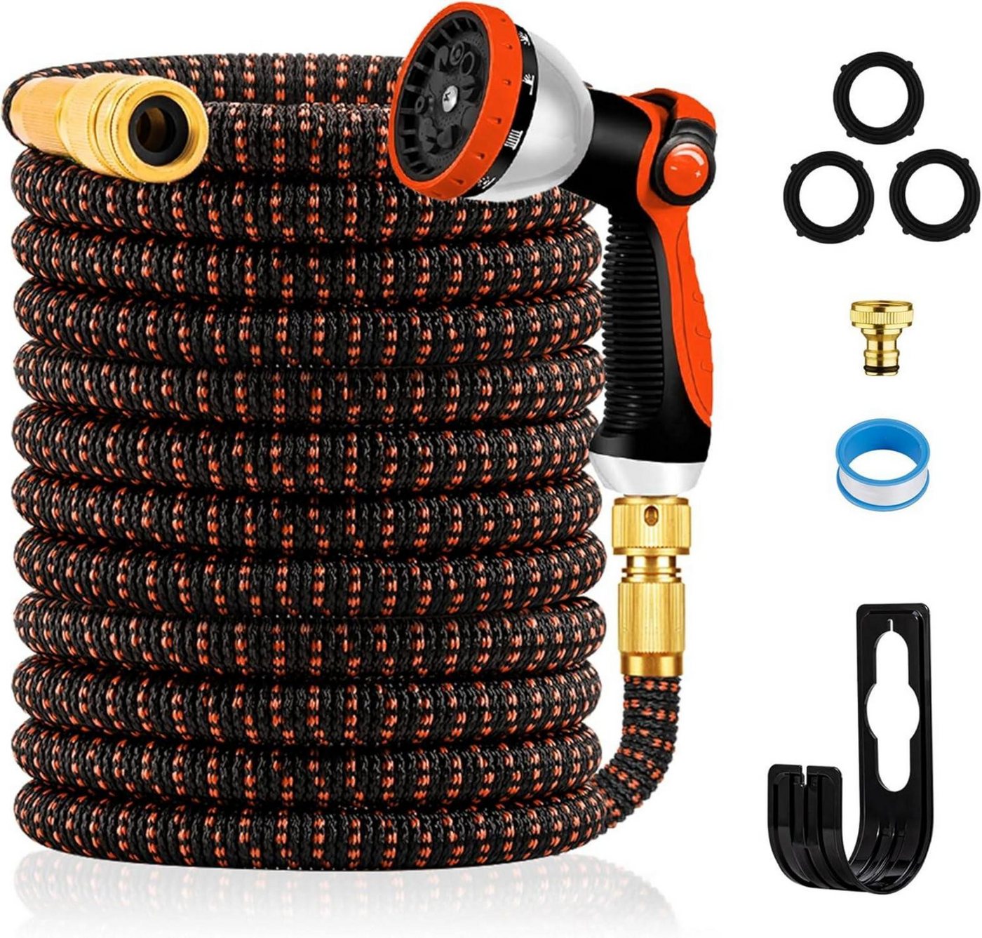 LuxusKollektion Gartenpflege-Set Flexibler Gartenschlauch 30m Latex Wasserschlauch 3/4 Zoll 3 Lagig LuxusKollektion Gartenpflege-Set Flexibler Gartenschlauch 30m Latex Wasserschlauch 3/4 Zoll 3 Lagig von LuxusKollektion