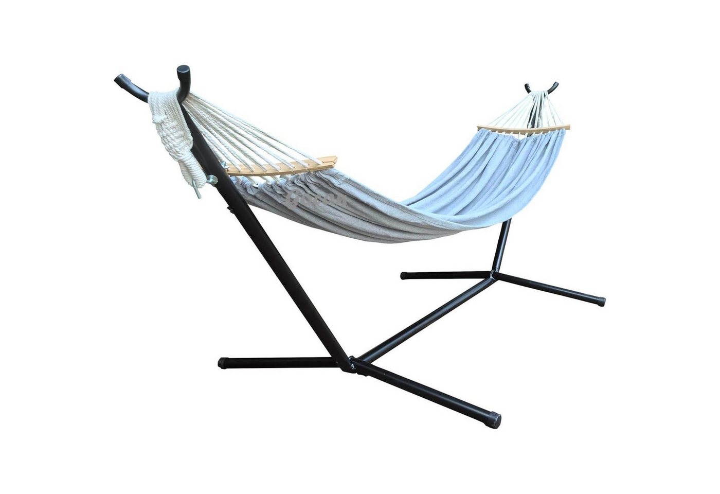 LuxusKollektion Gartenstuhl Doppelhängematte 220x160cm Stahlständer Baumwolle 2 Pers Grau Stand LuxusKollektion Gartenstuhl Doppelhängematte 220x160cm Stahlständer Baumwolle 2 Pers Grau Stand von LuxusKollektion