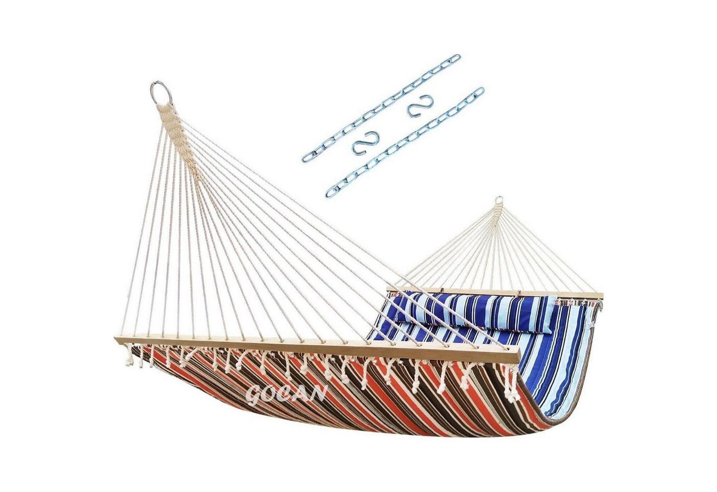 LuxusKollektion Gartenstuhl Doppelhängematte Stoff Spreizstangen Innenhof Freien Sonnenhimmel LuxusKollektion Gartenstuhl Doppelhängematte Stoff Spreizstangen Innenhof Freien Sonnenhimmel von LuxusKollektion