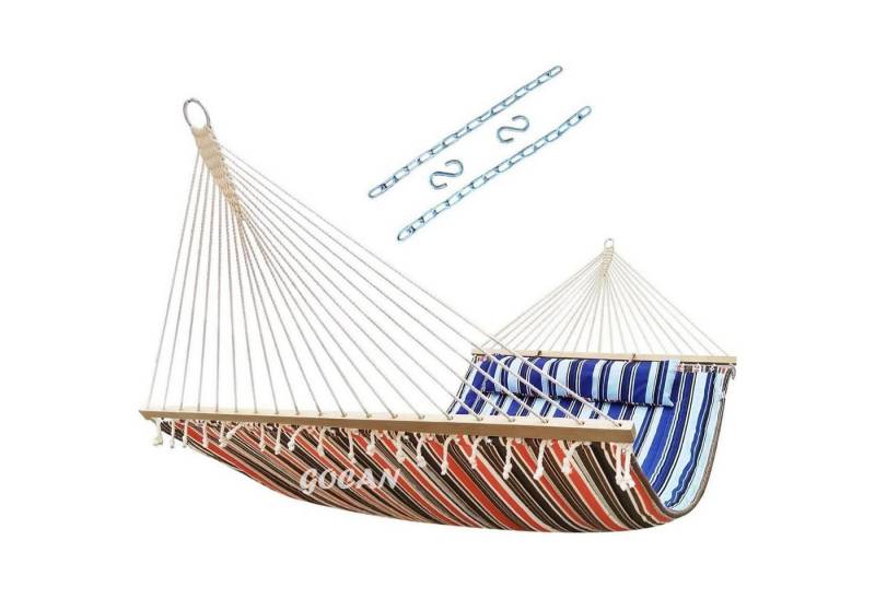 LuxusKollektion Gartenstuhl Doppelhängematte Stoff Spreizstangen Innenhof Freien Sonnenhimmel von LuxusKollektion