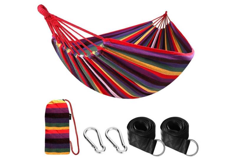 LuxusKollektion Gartenstuhl Hängematte Baumwolle Outdoor Gurte Reisetasche Garten Regenbogen von LuxusKollektion
