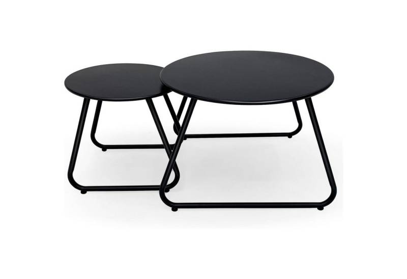 LuxusKollektion Gartentisch Outdoor Couchtisch Set von 2, wetterfester Stahl, Runde LuxusKollektion Gartentisch Outdoor Couchtisch Set von 2, wetterfester Stahl, Runde von LuxusKollektion