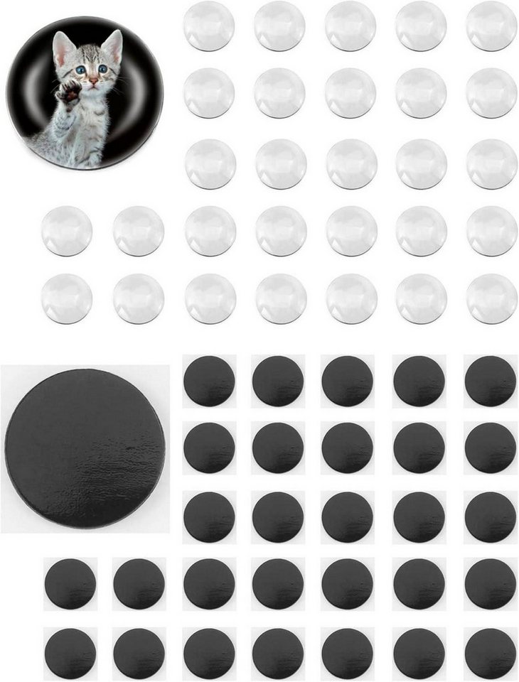 LuxusKollektion Gläser-Set 60er Set Glas Cabochons & Runde Magnete Selbstklebend LuxusKollektion Gläser-Set 60er Set Glas Cabochons & Runde Magnete Selbstklebend von LuxusKollektion