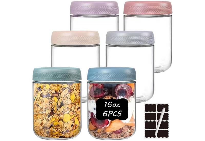 LuxusKollektion Gläser-Set Einmachgläser 500ml 6er Schraubdeckel Anti Rutsch Type1-6 x 500ml LuxusKollektion Gläser-Set Einmachgläser 500ml 6er Schraubdeckel Anti Rutsch Type1-6 x 500ml von LuxusKollektion