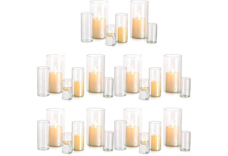 LuxusKollektion Gläser-Set Kerzenhalter Glaszylinder Set Teelicht Stumpenkerzen Vasen 10 S+M+L LuxusKollektion Gläser-Set Kerzenhalter Glaszylinder Set Teelicht Stumpenkerzen Vasen 10 S+M+L von LuxusKollektion